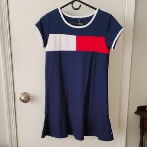 Tommy Hilfiger Kids Casual Dress - Navy, Red, and White